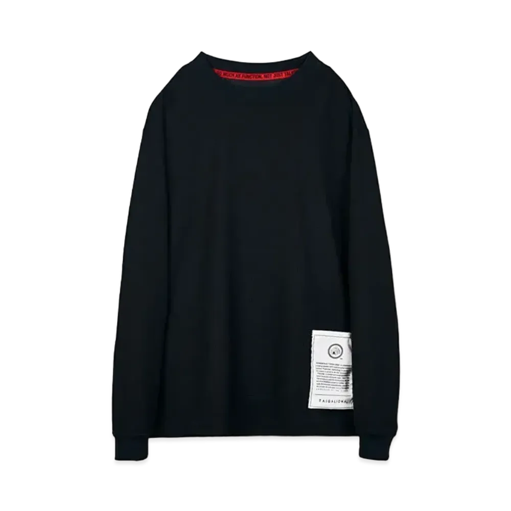 TAIGALIONA WAFFLE L/S T-SHIRT "BLACK"