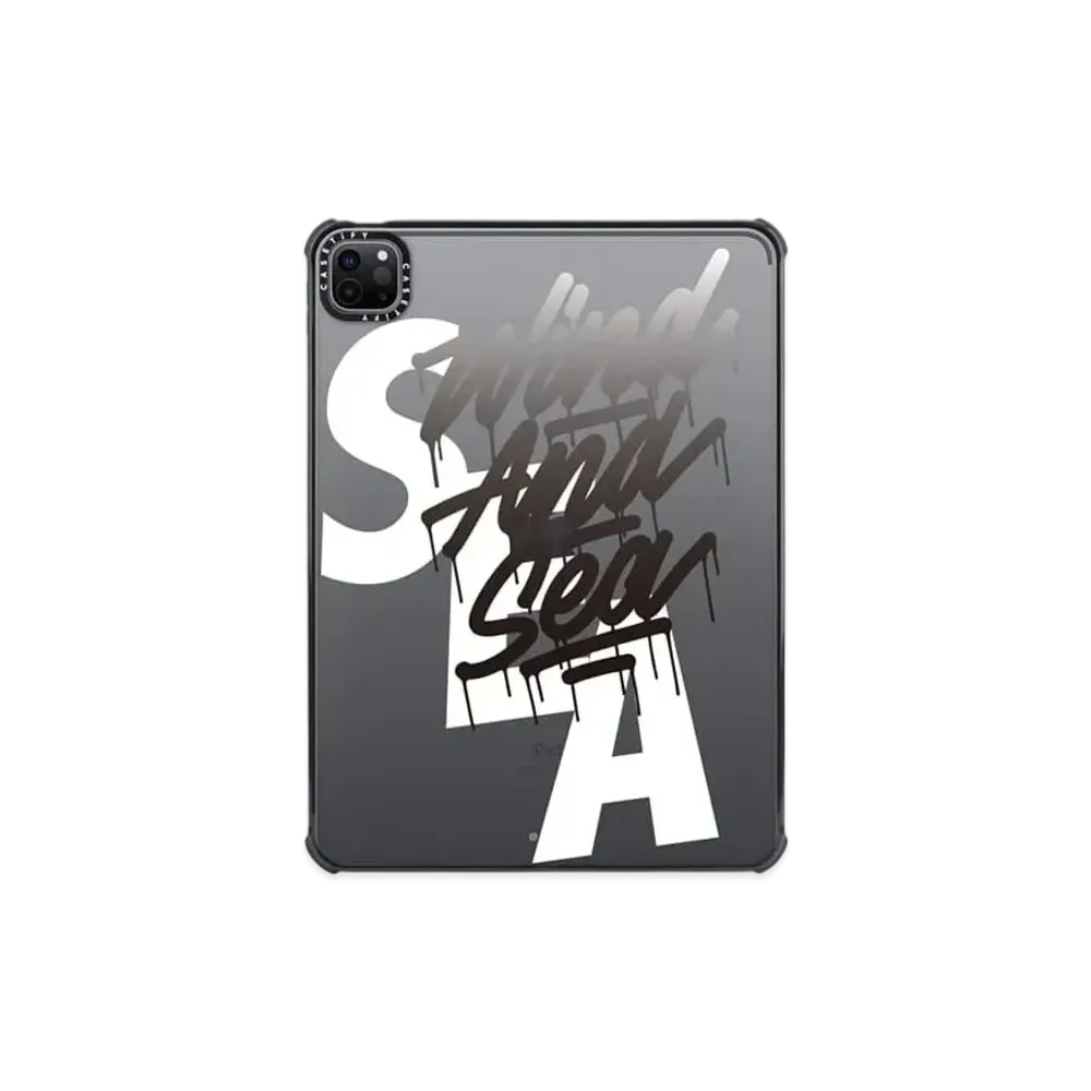 WIND AND SEA x CASETIFY x it's a living LOGO iPad Case iPad Pro 12.9 " (2020,2021) "Black"