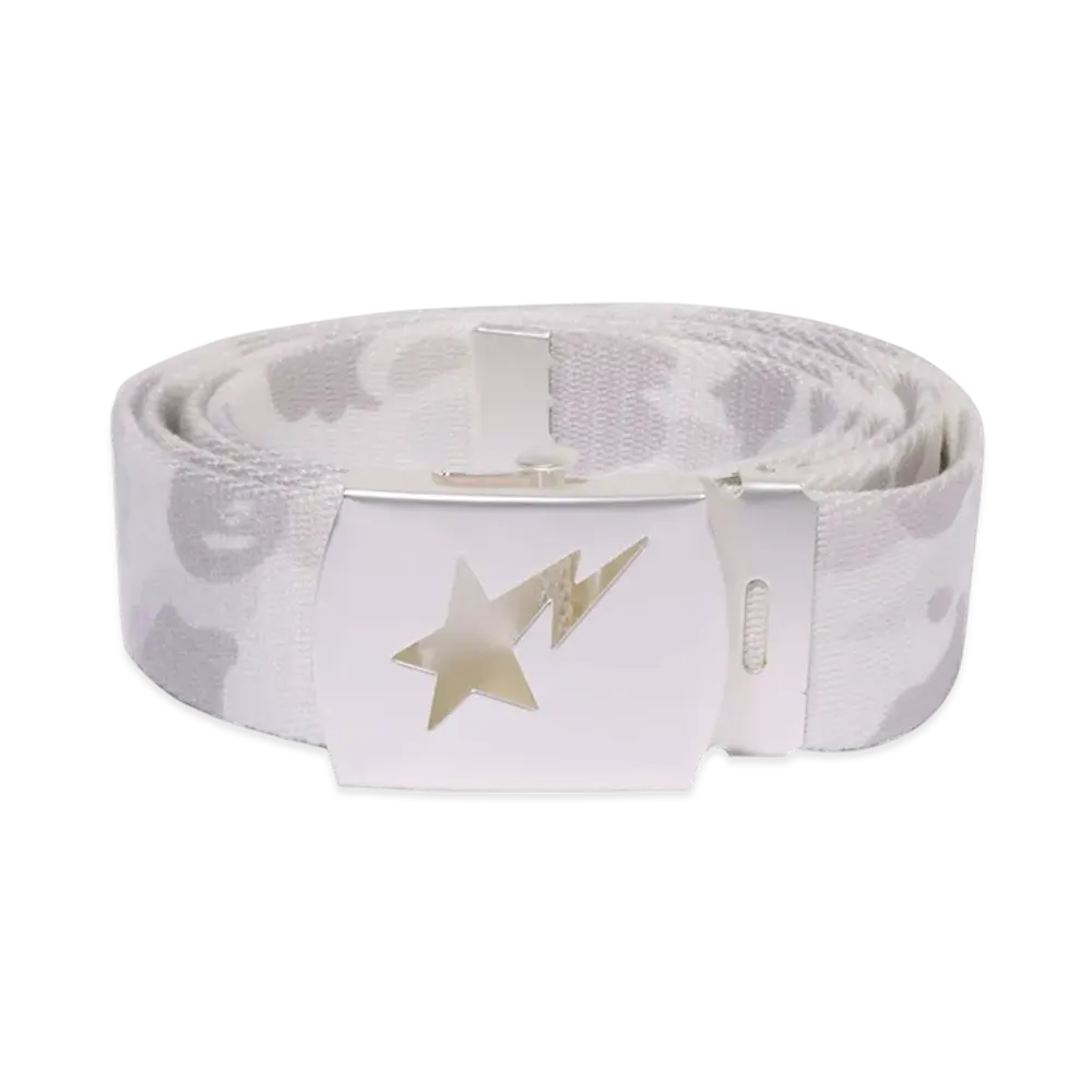 A BATHING APE Color Camo Sta Gi Belt "White"
