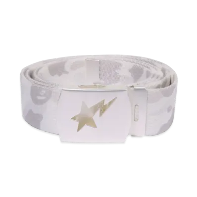 A BATHING APE Color Camo Sta Gi Belt "White"