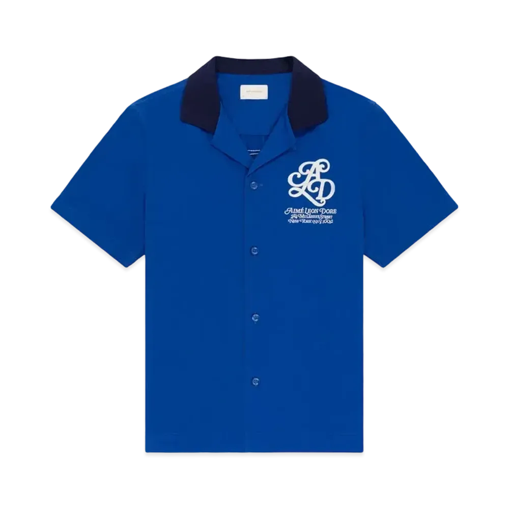 Aime Leon Dore Monogram Bowling Shirt "Blue"