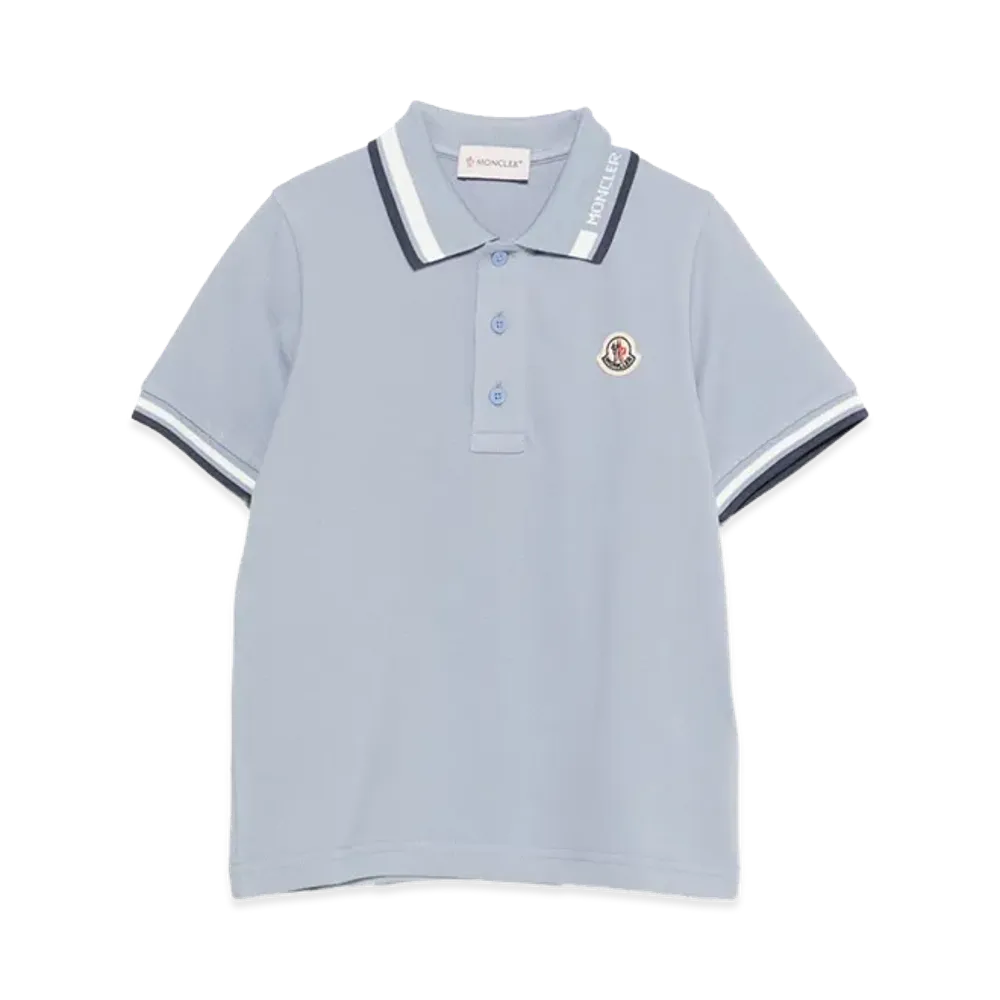 MONCLER Kids Polo Shirt "Light Blue"