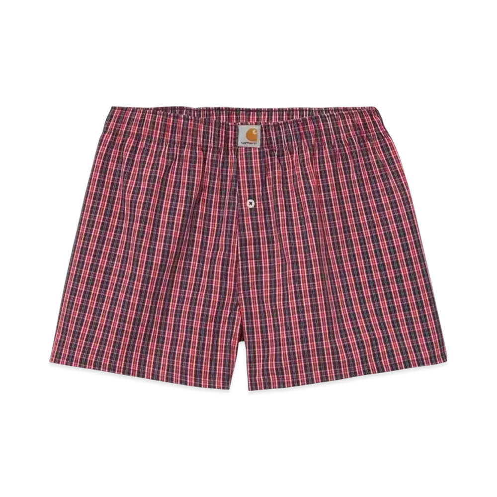 Carhartt WIP Cotton Boxers James Check Etna "Red"