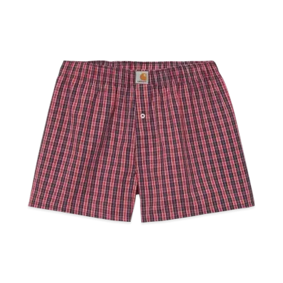 Carhartt WIP Cotton Boxers James Check Etna "Red"