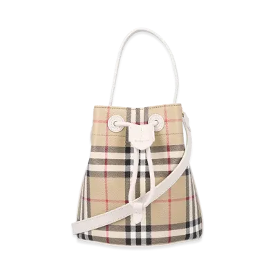 Burberry Women's Printed Canvas Bucket Bag "Beige"