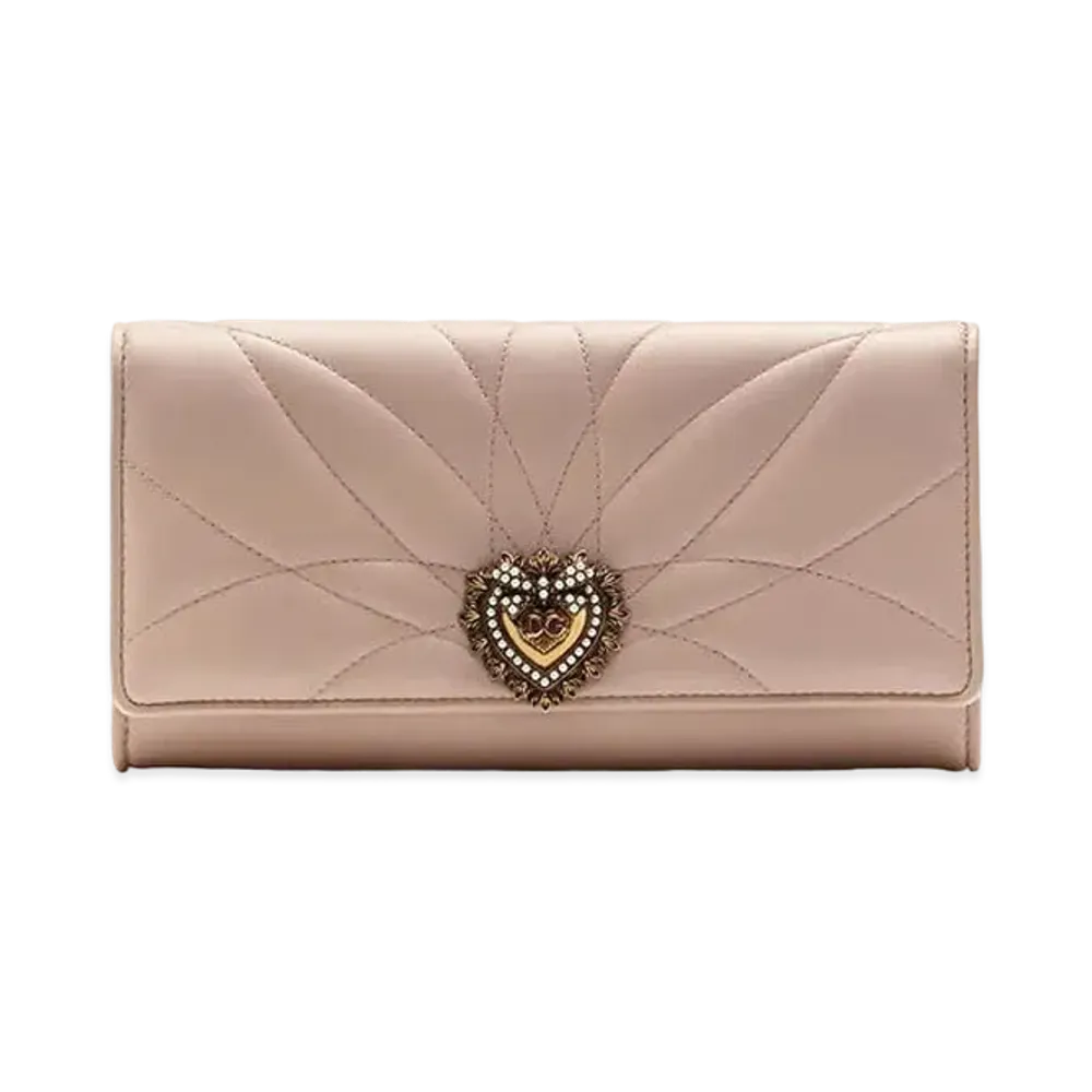 Dolce&Gabbana Devotion Continental Wallet Large "Pale Pink"