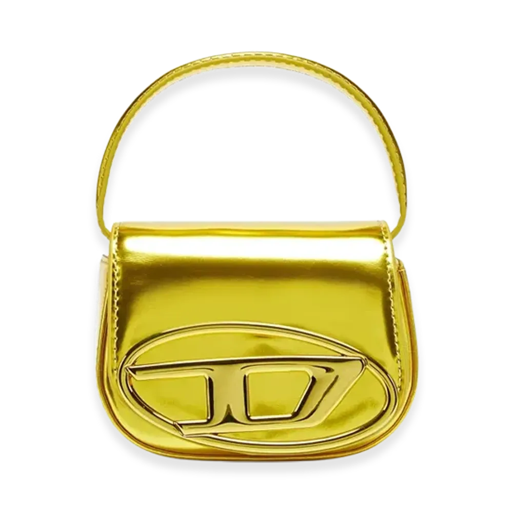 Diesel 1Dr-XS-S Cow Leather Shoulder Bag XS "Yellow"