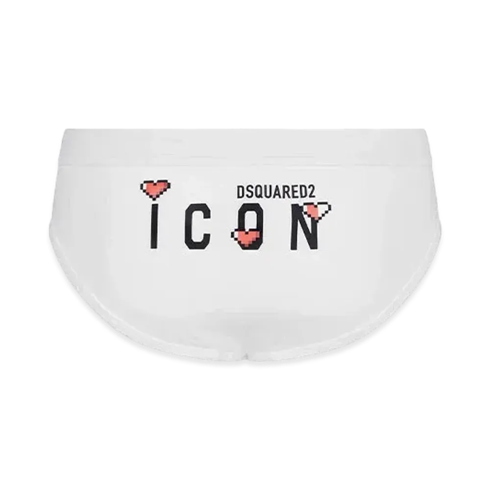 Dsquared2 Icon Pixel Heart Brief "White"
