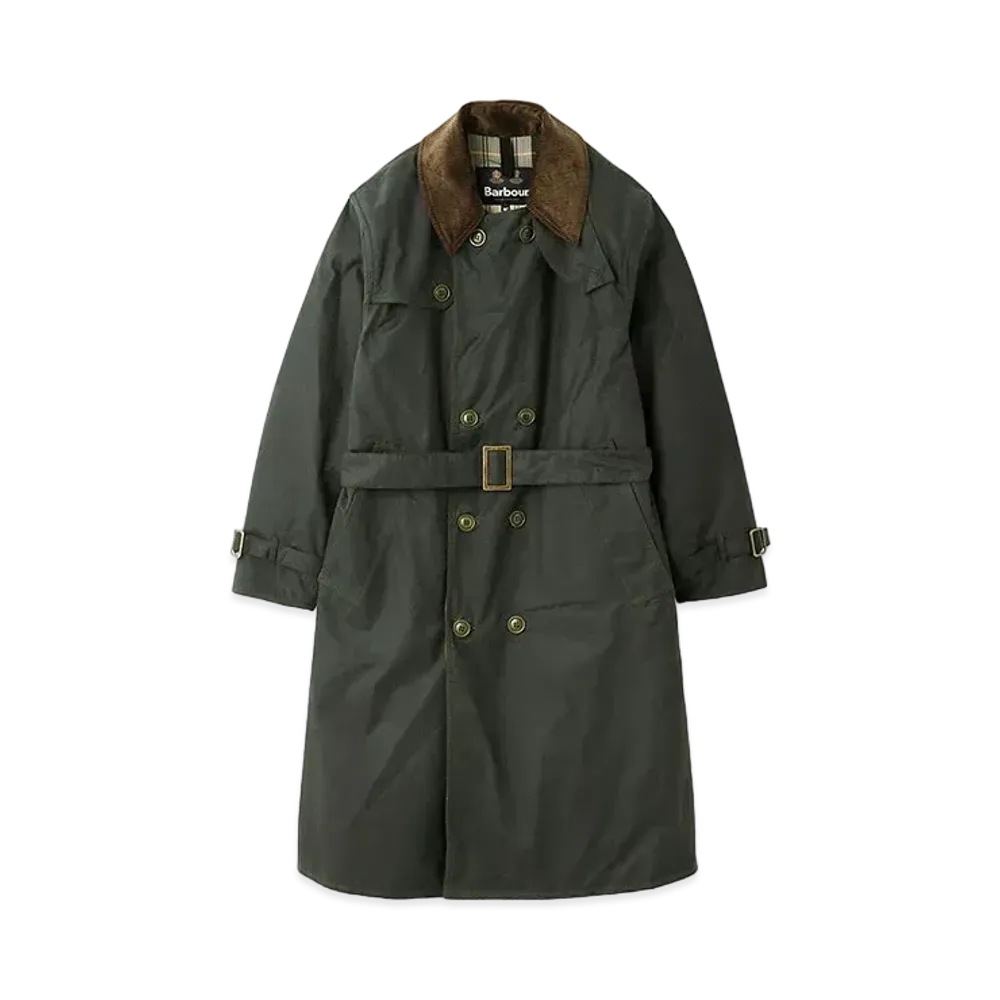 Barbour Whitley Waxed Cotton Trench Coat "Olive"