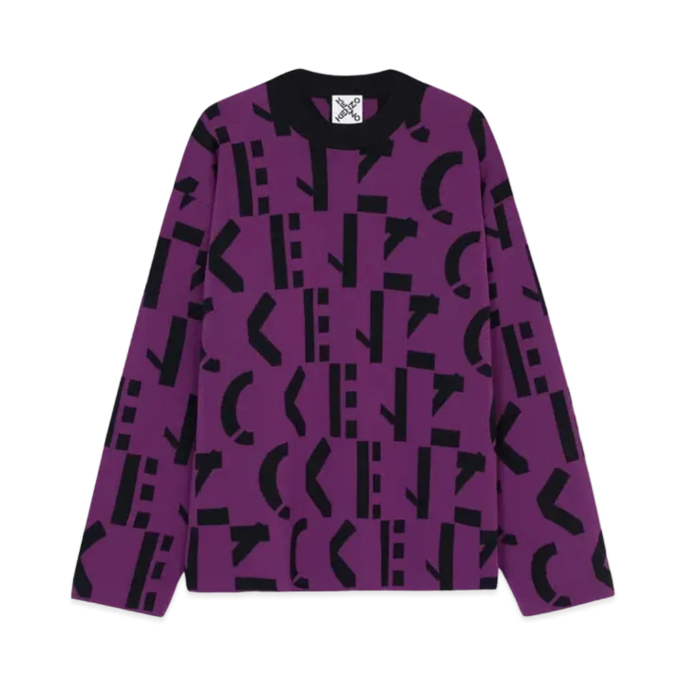 KENZO Sweater OverSized Monogram KENZO Sport "Purple"