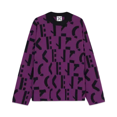 KENZO Sweater OverSized Monogram KENZO Sport "Purple"