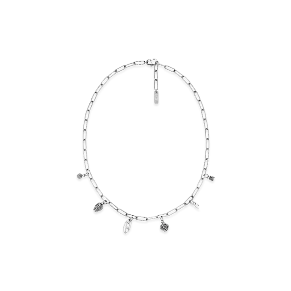 Diesel Dx1605040 Stainless Steel Charm Necklace "Silver"