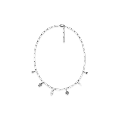 Diesel Dx1605040 Stainless Steel Charm Necklace "Silver"