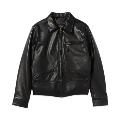 BEAMS M Leather Sports Jacket "Black"