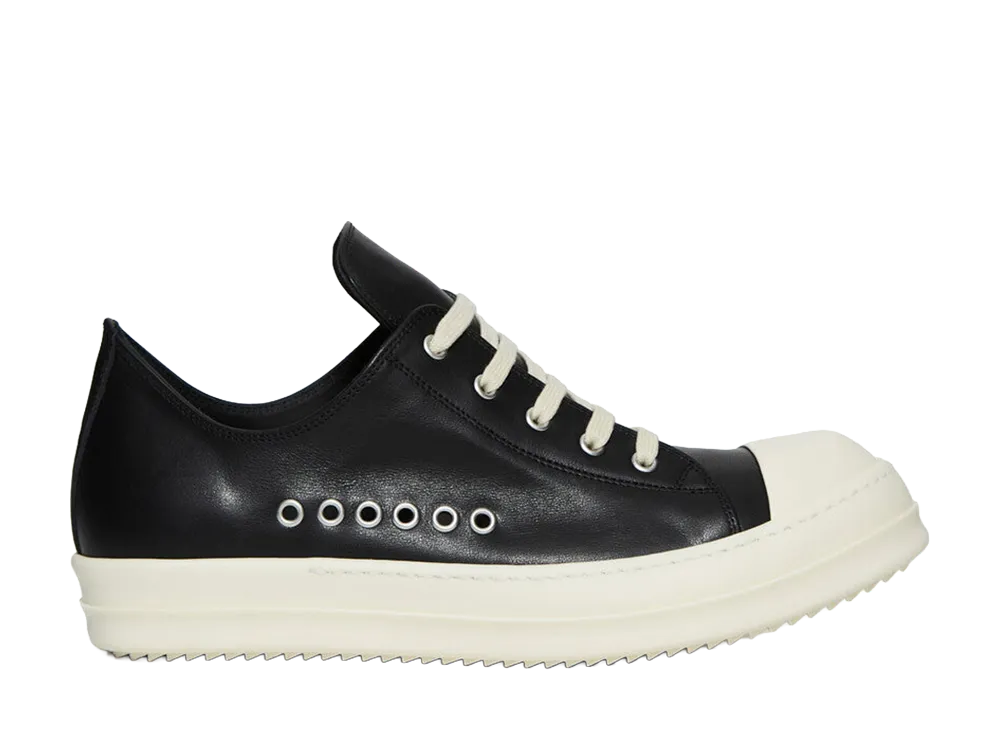 Rick Owens SS26 Extreme Low Sneaks Leather "Black/Milk"
