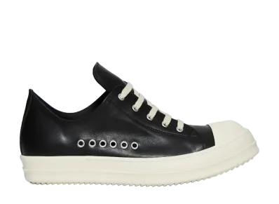 Rick Owens SS26 Extreme Low Sneaks Leather "Black/Milk"