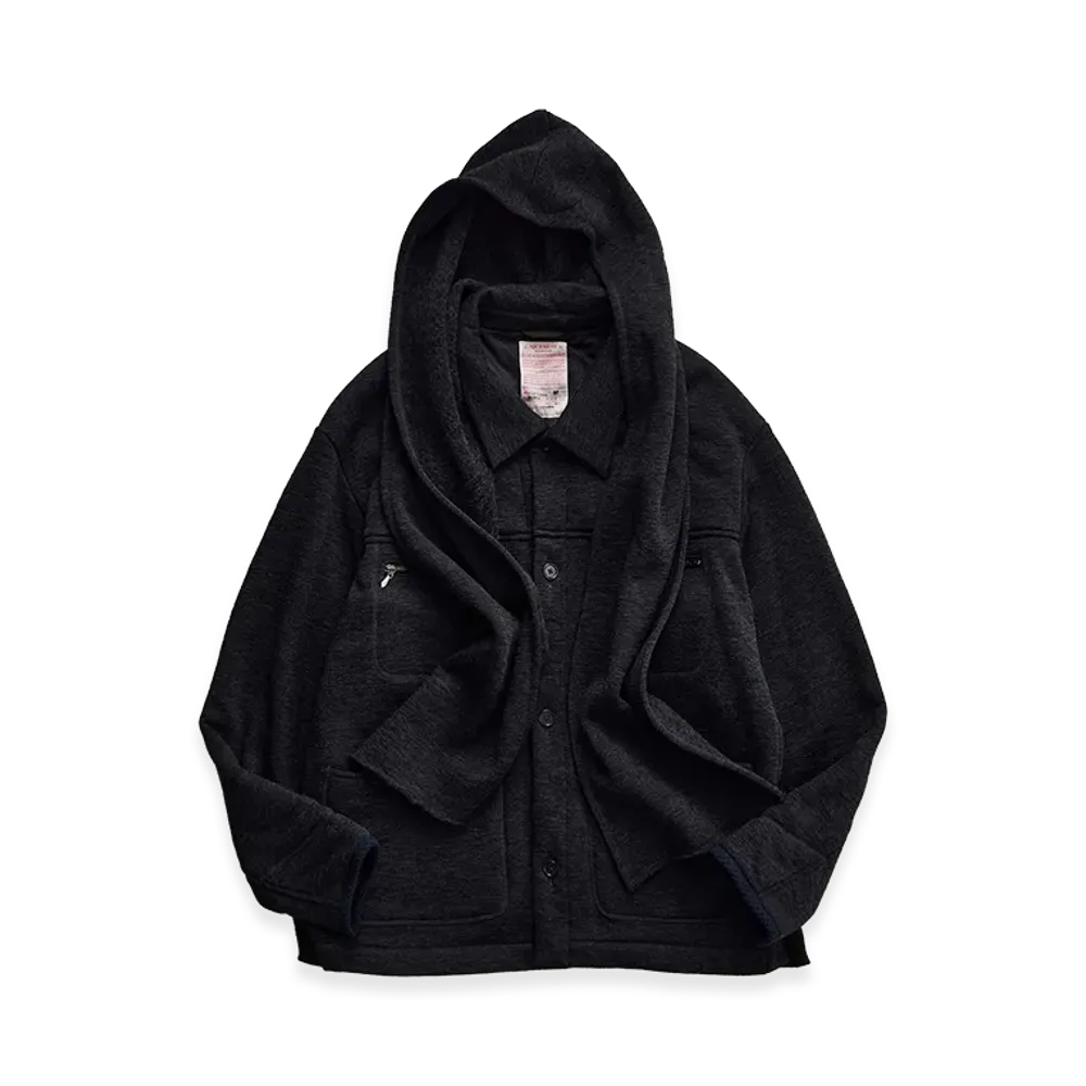 NICENESS Borland Wool Fleece Overshirt Coat "Gray"