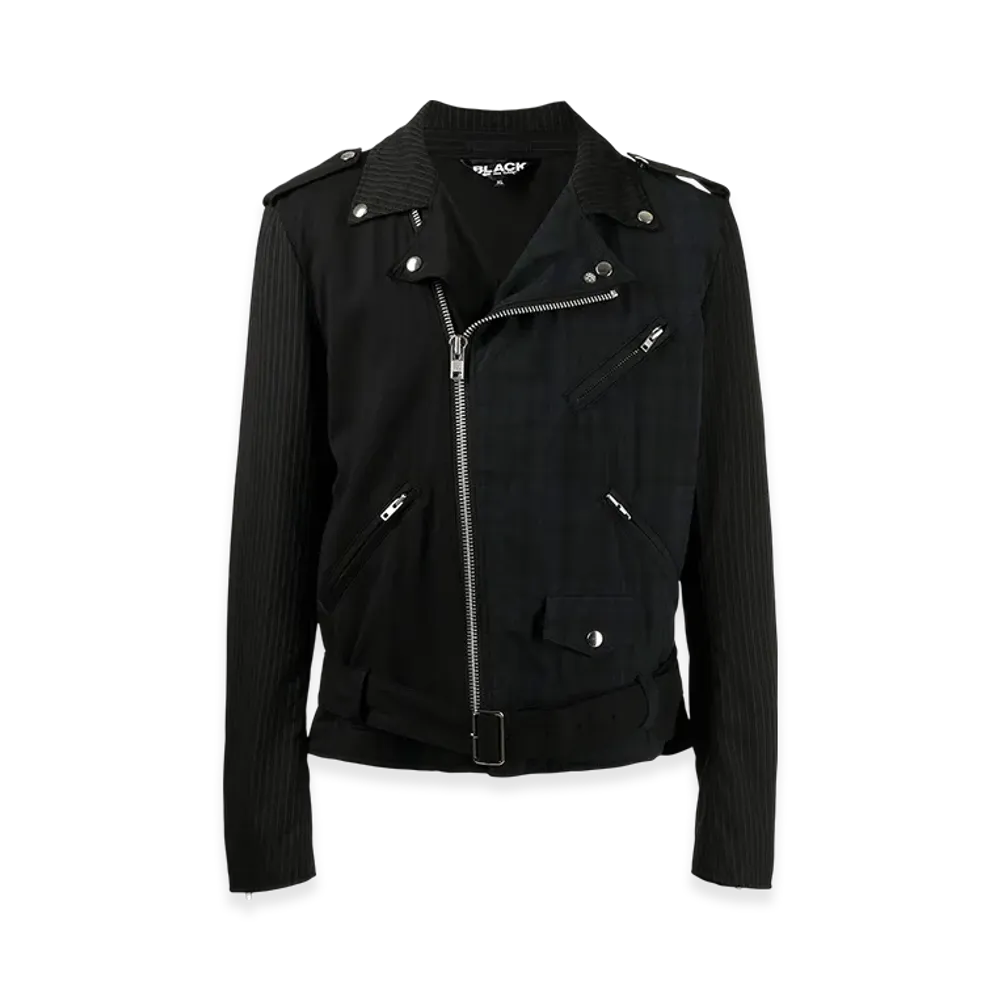 BLACK COMME des GARCONS Check Riders Jacket "Black"