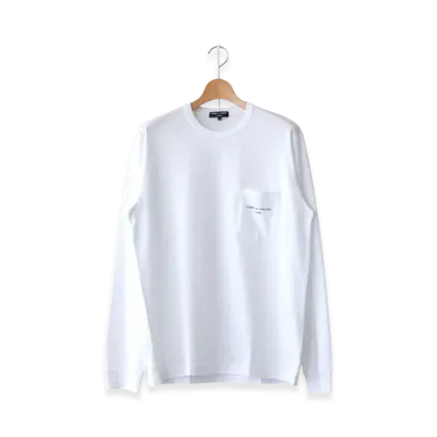 COMME des GARCONS HOMME Logo Print Long Sleeve T-shirt "White"