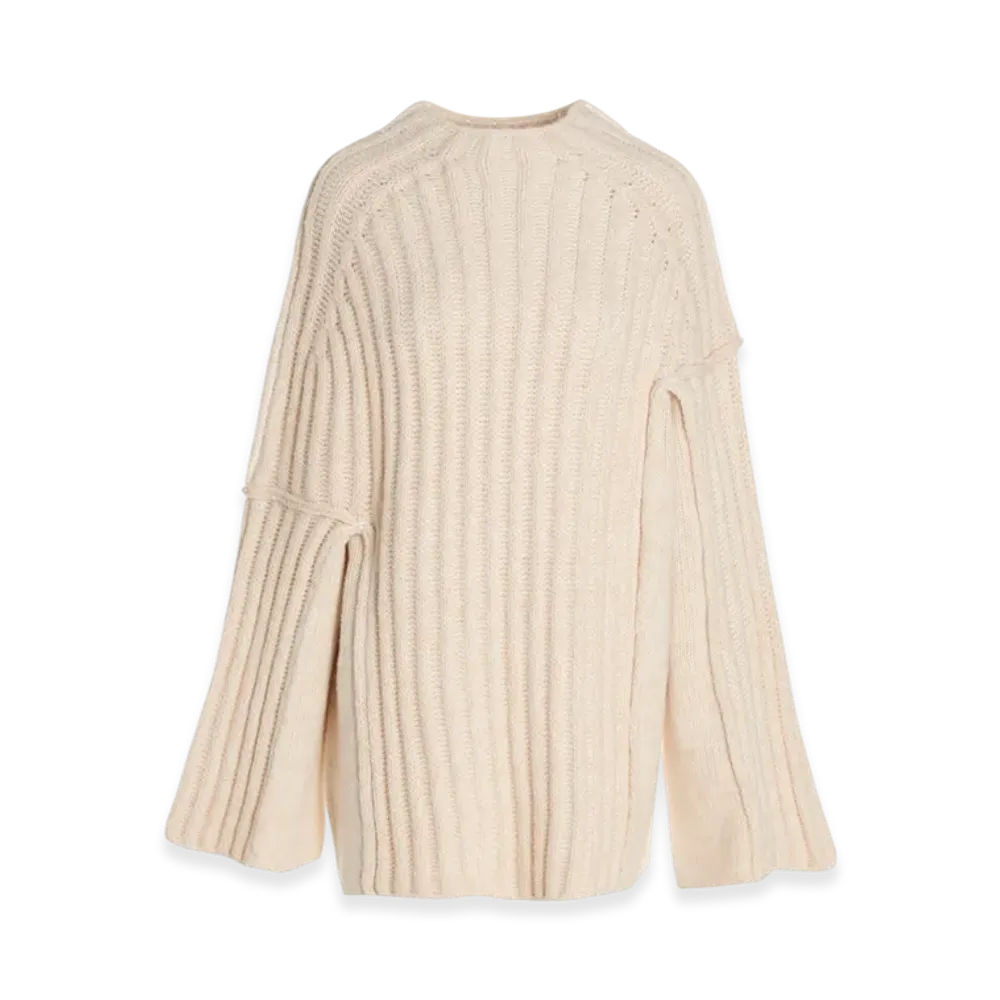 MM6 Maison Margiela Women's Chunky Rib Sweater "Dirty Wash"