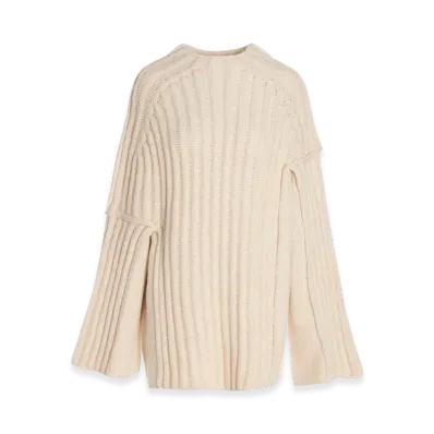 MM6 Maison Margiela Women's Chunky Rib Sweater "Dirty Wash"