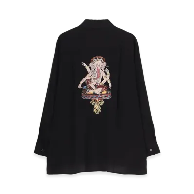 WILDSIDE YOHJI YAMAMOTO Ganesh Regular Collar Shirt "Black"