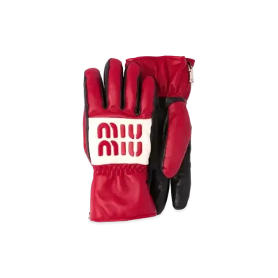 MIU MIU Nappa Leather Globe "Red/White"