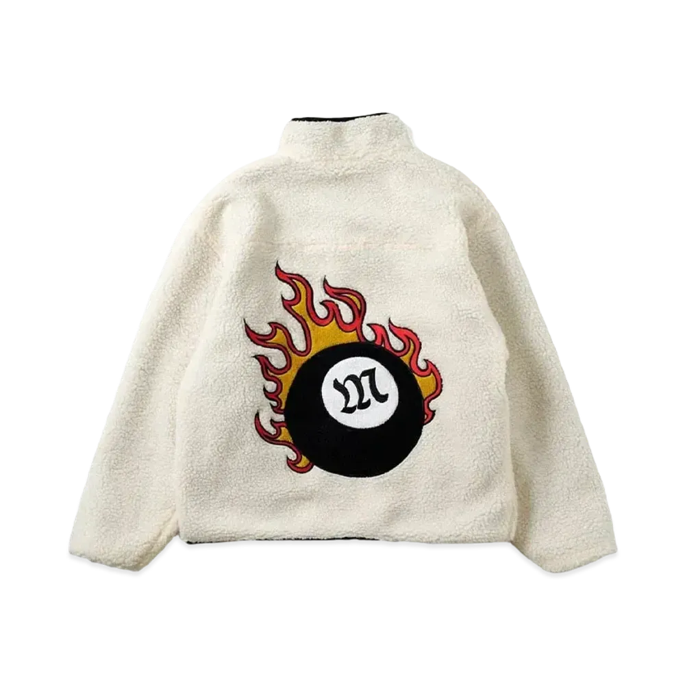 MFC STORE Flame Ball Reversible Boa Jacket "Ivory/Black"