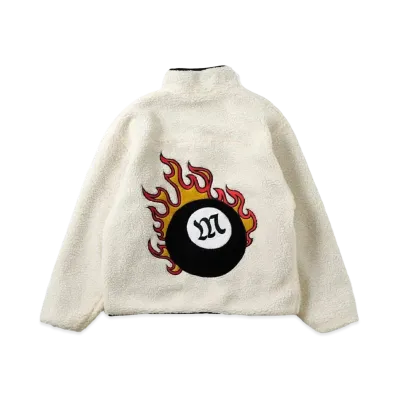 MFC STORE Flame Ball Reversible Boa Jacket "Ivory/Black"