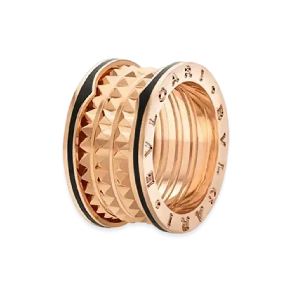 BVLGARI B.Zero1 Ring 18K "Black/Pink Gold"