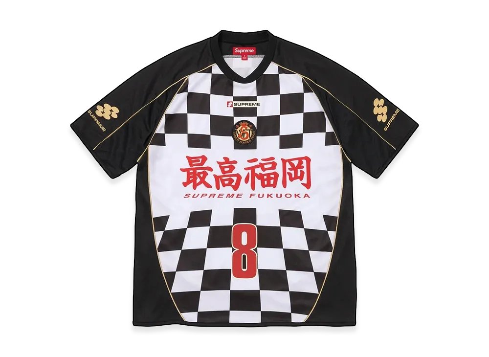 Supreme Checkerboard Soccer Jersey "Black"