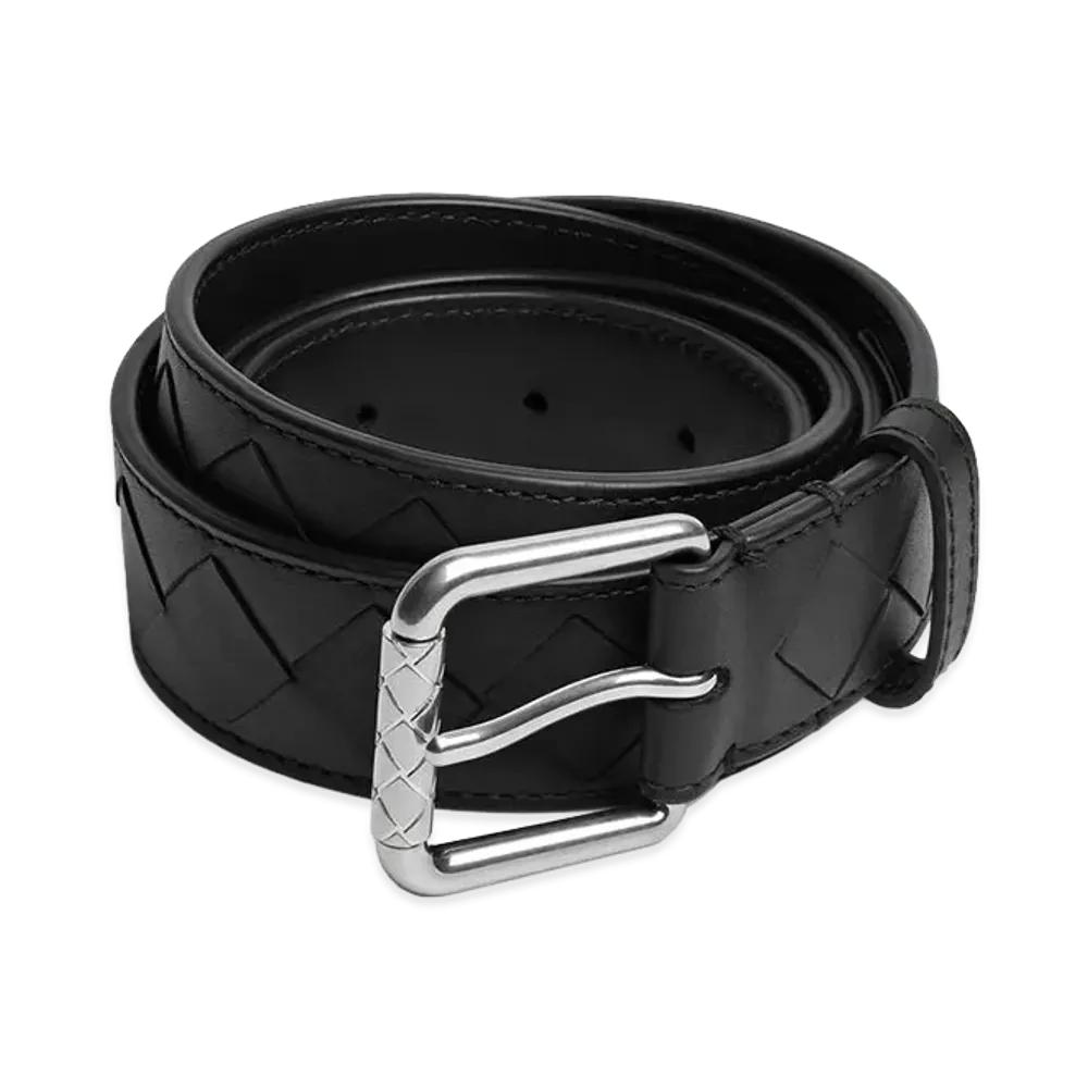 Bottega Veneta Intrecciato Belt "Black"