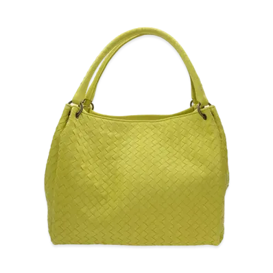 Bottega Veneta Lambskin Hand Bag "Turquoise"