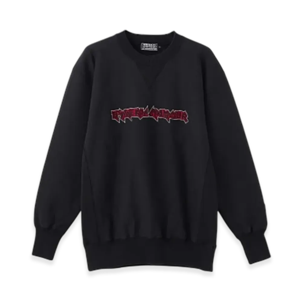 HYSTERIC GLAMOUR Maiden Logo Embroidery Sweatshirt "Black"