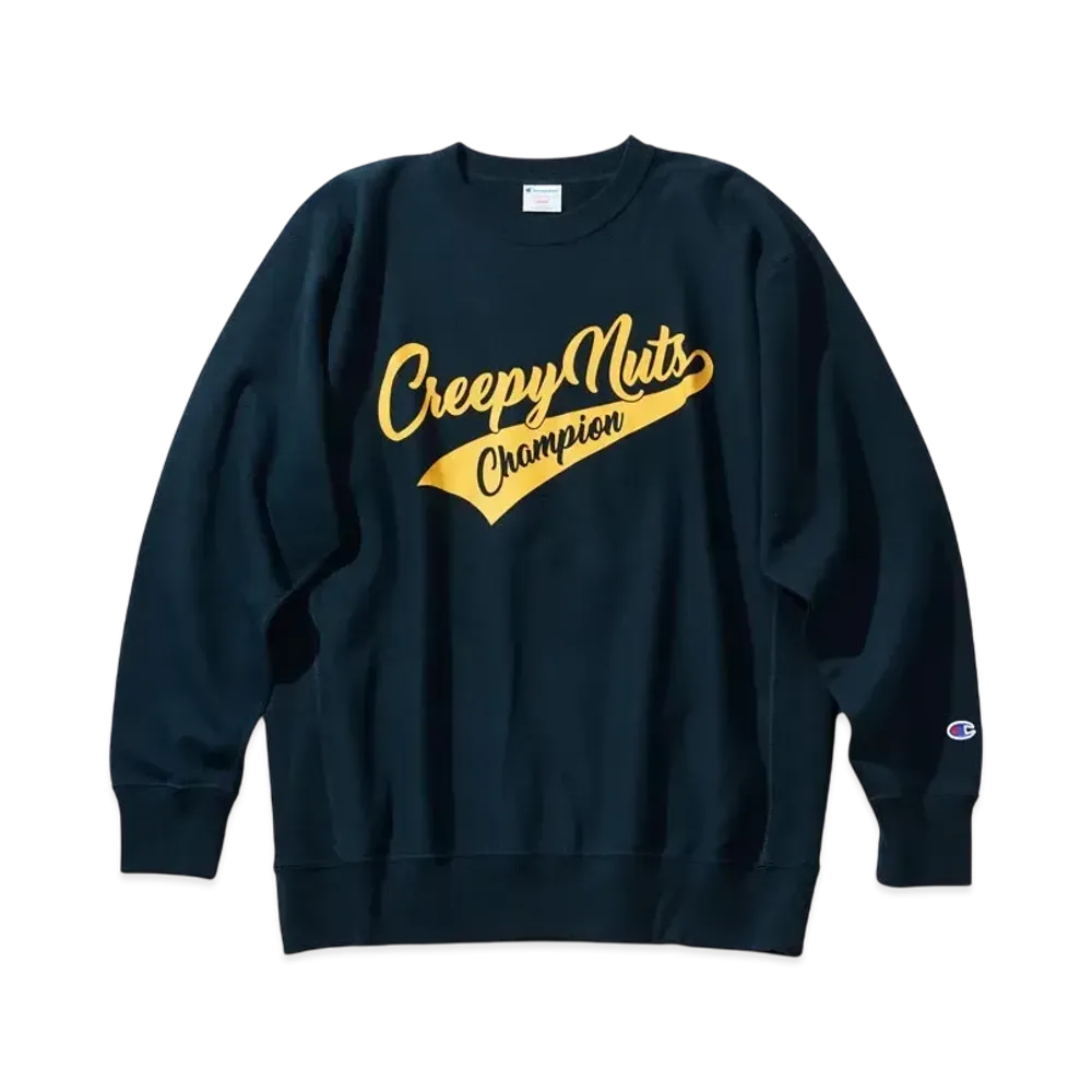 Champion x Creepy Nuts Reverse Weave Crew Neck Sweatshirt "Navy"