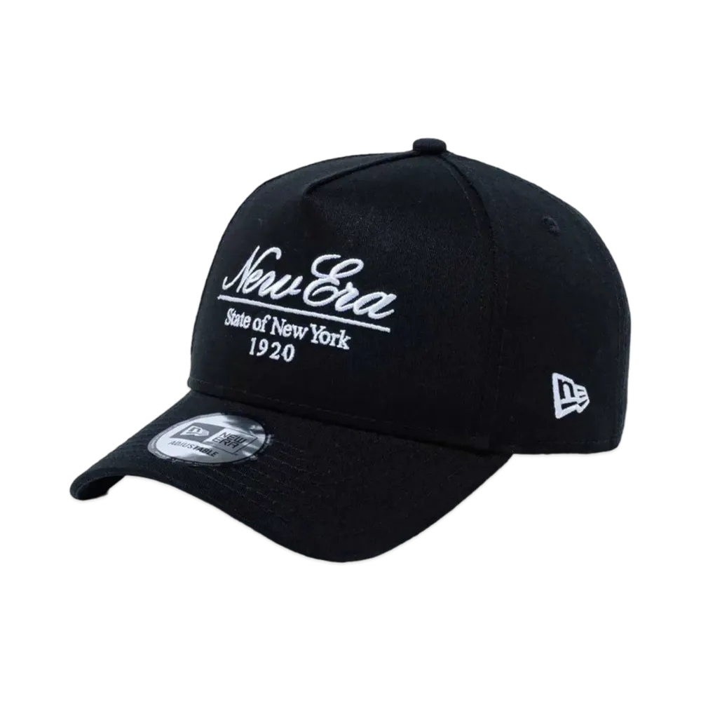 NEW ERA 9Forty A-Frame Script Logo "Black"