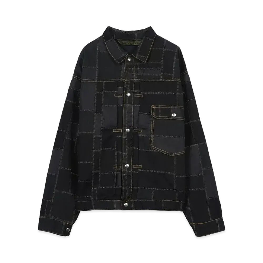 NEXUSVII. CRUSTED T-BACK JACKET "BLACK"