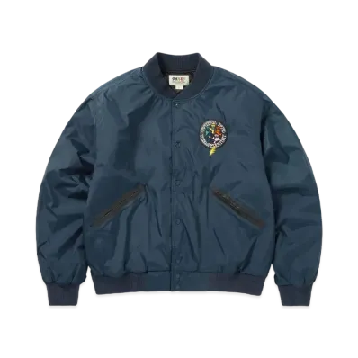 thisisneverthat x Grateful Dead Dancing Bears Baseball Jacket "Blue"