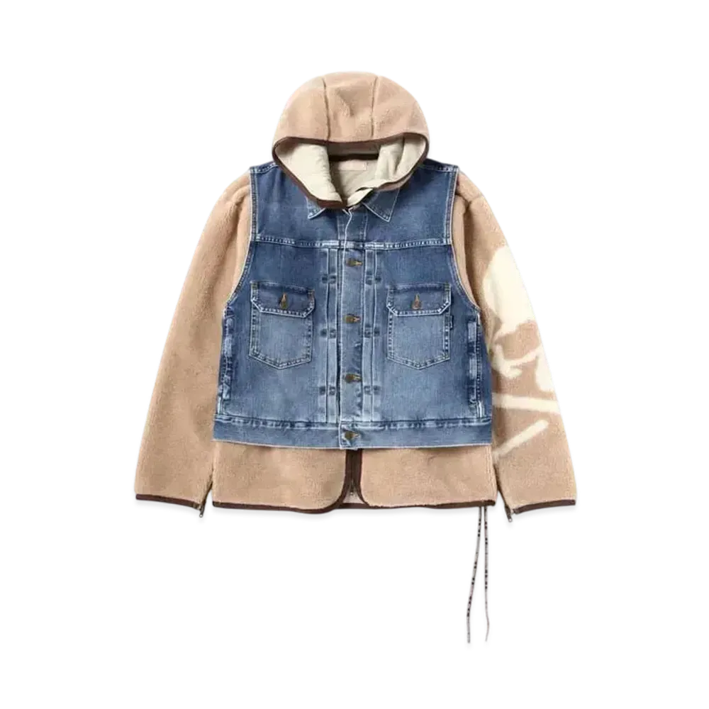 mastermind WORLD Stretch Denim Hooded Trucker Jacket With Vest "Indigo"