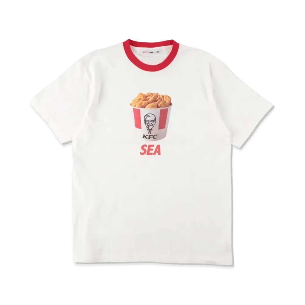 WIND AND SEA x KFC (BARREL) TRIM TEE "White Red"
