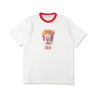 WIND AND SEA x KFC (BARREL) TRIM TEE "White Red"