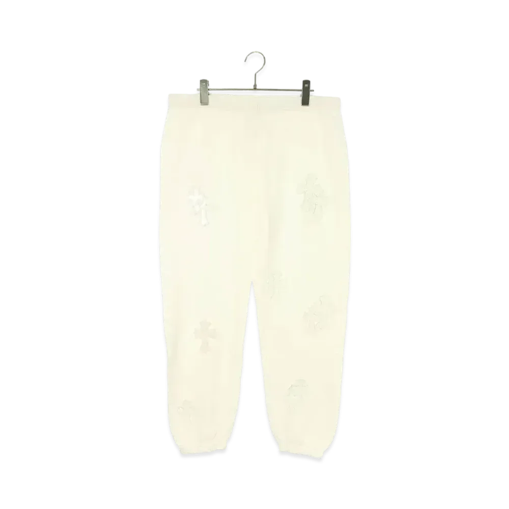 Chrome Hearts Y Not Cross Patch Sweat Long Pants "White"