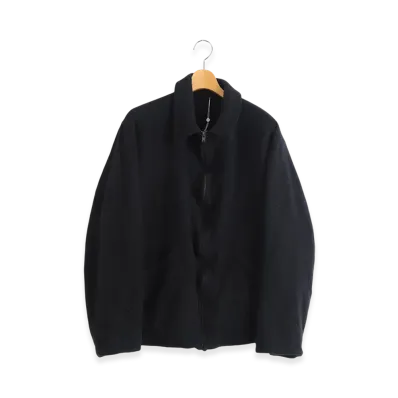 COMOLI Milled Wool Zip Short Jacket "Black"