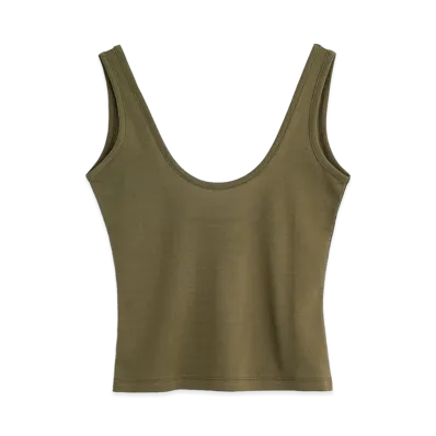 OUR LEGACY Women's Blade Tank "Faded Pine Pulse Rib"