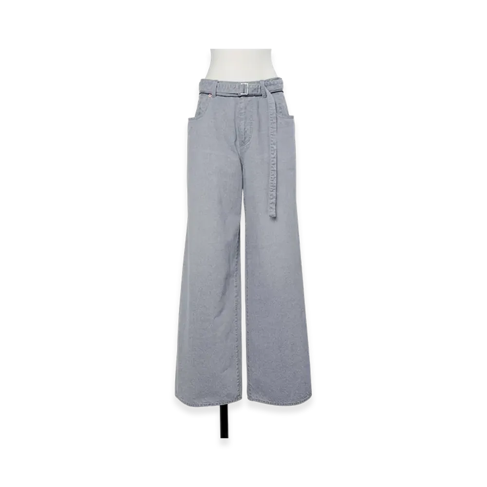 sacai Wide Denim Pants "Gray"