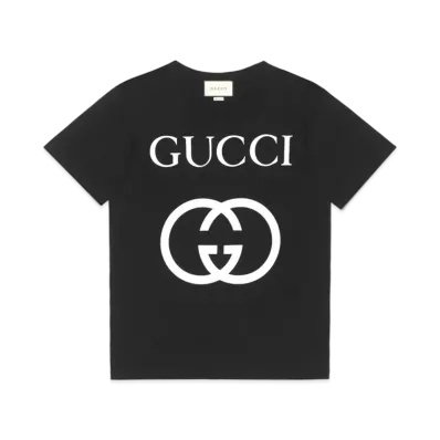 GUCCI Oversize T-shirt With Interlocking G "Black"