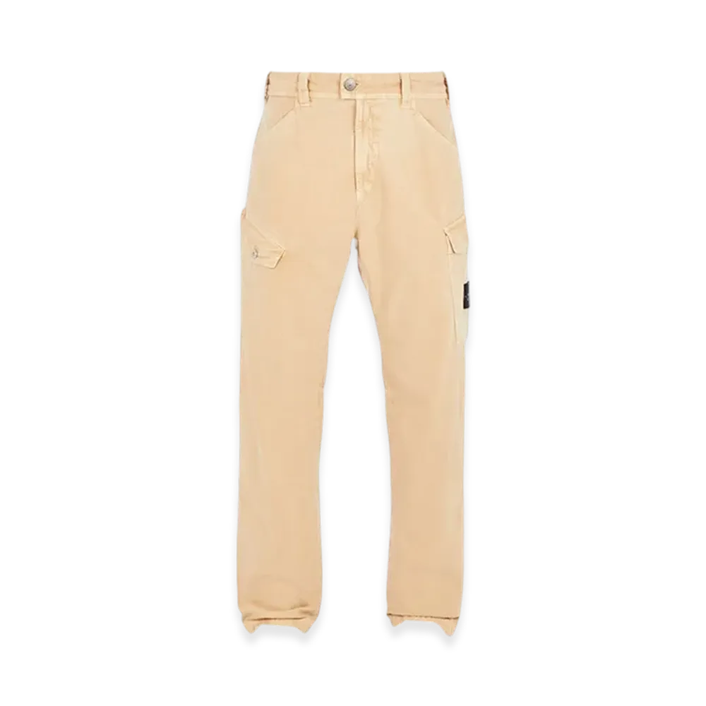 Stone Island 320T1 Panama Tinto Terra Regular Fit Cargo Pants - 24SS "Ecru"