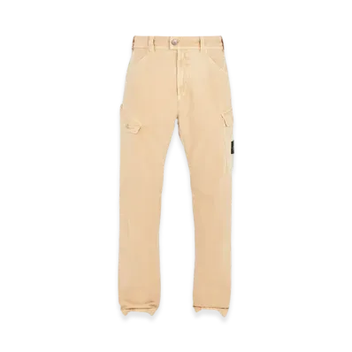 Stone Island 320T1 Panama Tinto Terra Regular Fit Cargo Pants - 24SS "Ecru"
