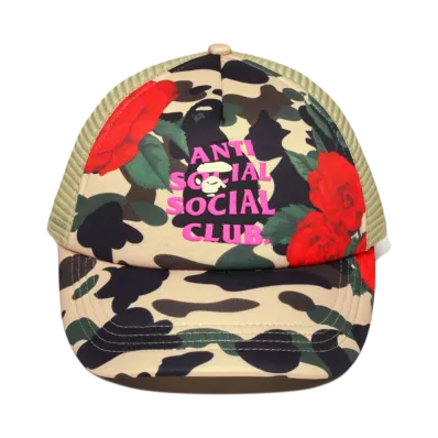 A BATHING APE x ANTI SOCIAL SOCIAL CLUB Assc Mesh Cap "Yellow"
