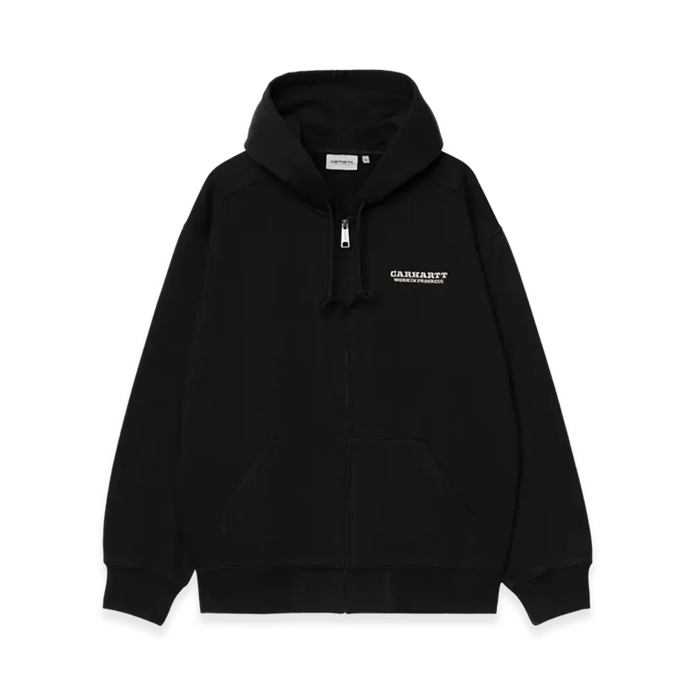 Carhartt WIP Hooded Runaway Sweat Jacket "Black Wax(Stone Washed)"